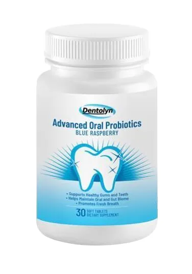 Single bottle of Dentolyn oral support supplement