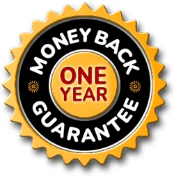 Dentolyn 365 day money back guarantee badge